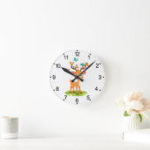 Horloge Ronde Cute Baby Deer with Butterflies-47568 (Maison)