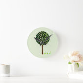 Horloge Ronde Cute bird and treecustomizeable clock (Maison)
