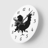 Horloge Ronde Cute Black porte-bonheur (Angle)