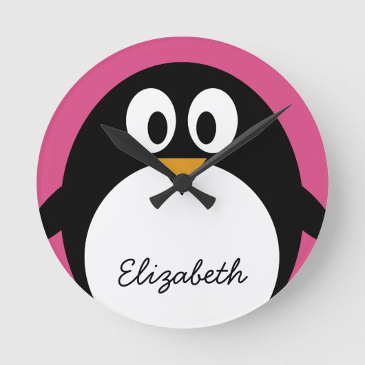 Horloge Ronde cute cartoon penguin witk background (Recto)