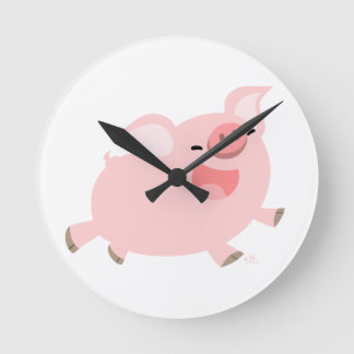Horloge Ronde Cute Cheerful