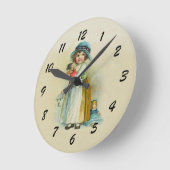 Horloge Ronde Cute Chubby Cheeks (Angle)