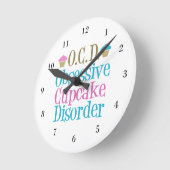 Horloge Ronde Cute Cupcake (Angle)