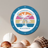 Cute Custom Beach House Palm Trees Bleu