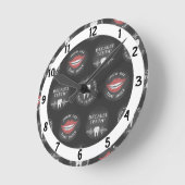 Horloge Ronde Cute Dentist Pattern (Angle)