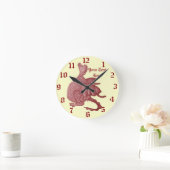 Horloge Ronde cute dragon mythique fantasy (Maison)