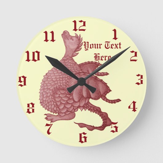 Horloge Ronde cute dragon mythique fantasy (Recto)