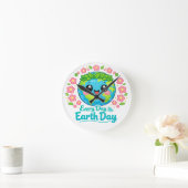 Horloge Ronde Cute Earth Day Wall Clock (Maison)