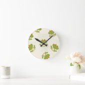 Horloge Ronde Cute Green Frog (Maison)