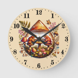 Horloge Ronde Cute grenouille animal amoureux