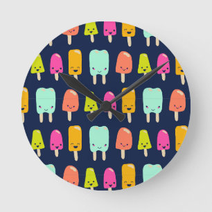 Horloge Ronde Cute Happy Fruit Popsicle Kawaii Face Trivet