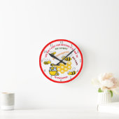 Horloge Ronde Cute Honey Bee (Maison)