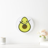 Horloge Ronde Cute Kawaii Avocado (Maison)