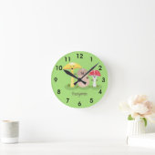 Horloge Ronde Cute kawaii champignon champignon toadstool (Maison)
