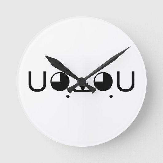 Horloge Ronde Cute Kawaii Chien Chien Chien Chien Chien Japonais (Recto)