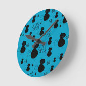 Horloge Ronde Cute kitty pattern (Angle)