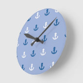 Horloge Ronde Cute Little Anchor Pattern (Angle)