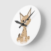 Horloge Ronde Cute Lynx Wall Clock (Angle)