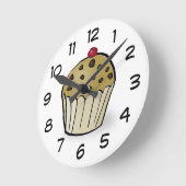Horloge Ronde Cute Mini Muffin (Angle)