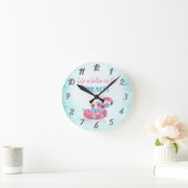 Horloge Ronde Cute Mouse Plage élégante    (Maison)