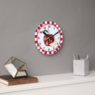Horloge Ronde Cute Nana's pomme cuisine ajouter nom