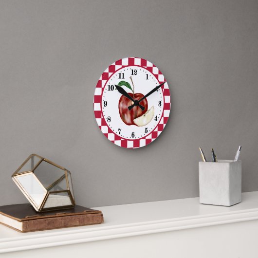 Horloge Ronde Cute Nana's pomme cuisine ajouter nom (Bureau)