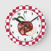 Horloge Ronde Cute Nana's pomme cuisine ajouter nom (Recto)