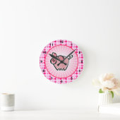 Horloge Ronde Cute Pig (Maison)