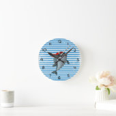 Horloge Ronde Cute Pirate Narwhal (Maison)