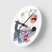 Horloge Ronde Cute Playful Dessin animé (Angle)