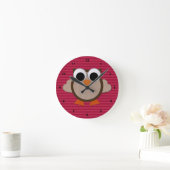 Horloge Ronde Cute Retro Owl (Maison)