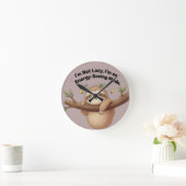 Horloge Ronde Cute Sloth "Energy-Saving Mode" (Maison)