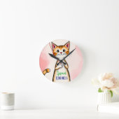 Horloge Ronde Cute Spread Kindness Cat Clock (Maison)