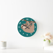 Horloge Ronde Cute Three-Toed Sloth (Maison)