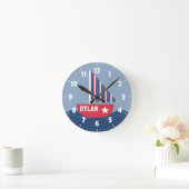 Horloge Ronde Cute Voilier Nautique Pour Salle Enfants (Maison)