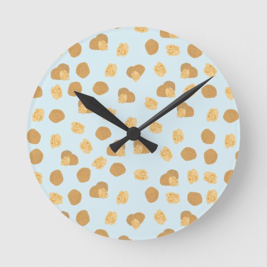 Horloge Ronde Cute Walnuts (Recto)