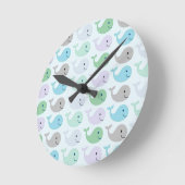 Horloge Ronde Cute Whales (Angle)