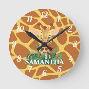 Horloge Ronde Cute Wildlife adorable animal baby