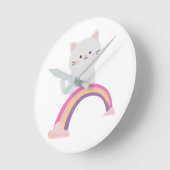 Horloge Ronde Cutie Kitten Chat (Angle)