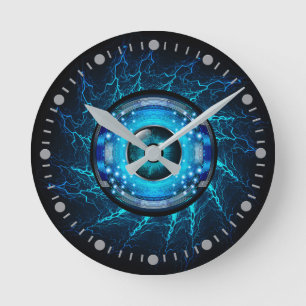 Horloge Ronde Cyber-circuit