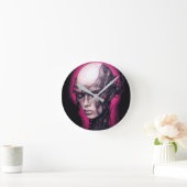 Horloge Ronde Cyborg Cool Ado Pink Neon (Maison)