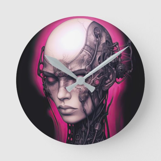 Horloge Ronde Cyborg Cool Ado Pink Neon (Recto)
