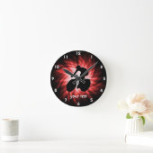 Horloge Ronde Cycling rouge (Maison)