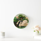 Horloge Ronde Cygne vintage dans le lac (Maison)