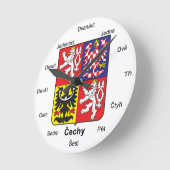 Horloge Ronde Czech Republic Wall Clock (Angle)
