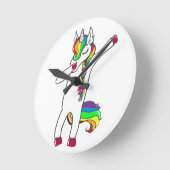 Horloge Ronde Dab licorne (Angle)