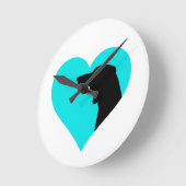 Horloge Ronde Dachshund (Angle)