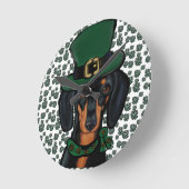 HORLOGE RONDE DACHSHUND           (Angle)