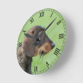Horloge Ronde Dachshund (Angle)