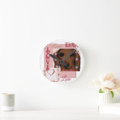 Horloge Ronde Dachshund Rouge (Maison)